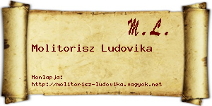 Molitorisz Ludovika névjegykártya